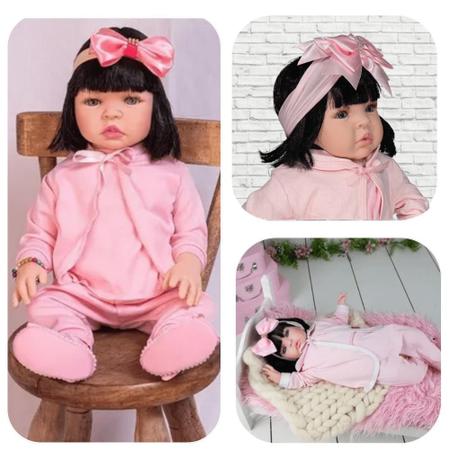 Boneca Bebe Reborn Realista Morena Boneca Kawaii + 23 Itens - Cegonha  Reborn Dolls - Bonecas - Magazine Luiza