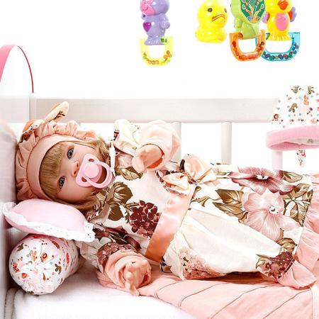 Boneca Bebe Reborn Yasmin Floral Millie Cegonha Reborn Dolls Mais 24  Acessórios 48cm com o Melhor Preço é no Zoom