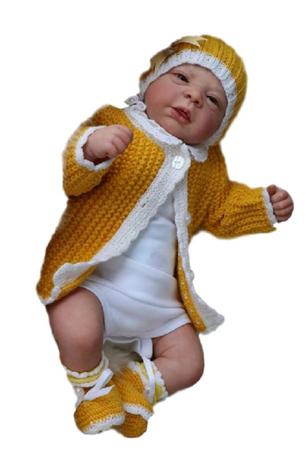 Boneca Bebê Reborn Yasmin 48cm Corpo de Tecido Recém nascida