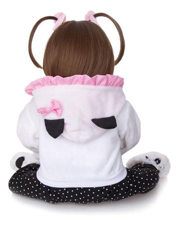 Boneca Bebê Reborn Panda Realista Brastoy Silicone Conjunto de Roupa  Chupeta Mamadeira e Pelúcia - Bonecas - Magazine Luiza