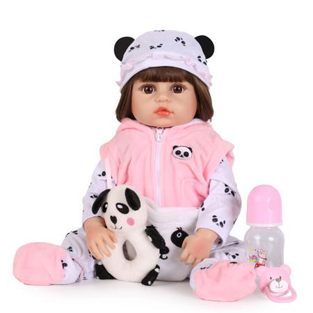 Roupinha de Pandinha Infantil Bebe Boneca Reborn - Malki toys