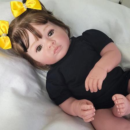 Imagem de Boneca Bebê Reborn Princesa Morena Muito Linda e Realista