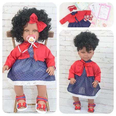 Boneca Bebê Reborn Princesa Morena Roupa Rosa 53cm - ShopJJ - Brinquedos, Bebe  Reborn e Utilidades