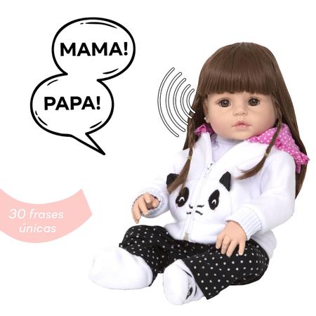 Boneca Bebê Reborn Menina Pandinha Babi Corpo 100% Vinil - TRENDS  Brinquedos