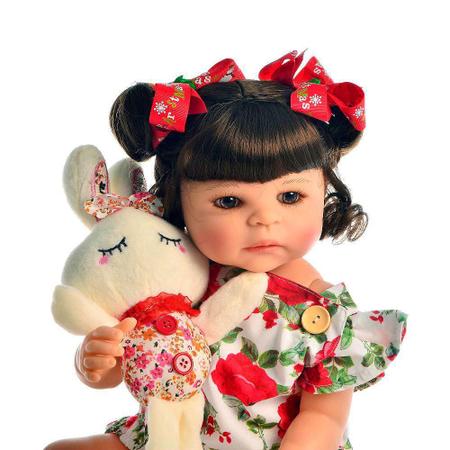 Boneca bebe reborn princesa original realista silicone 55 cm nova baby