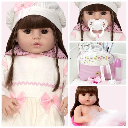 Boneca Bebê Reborn Real Princesa Newborn c Bolsa Maternidade - Cegonha  Reborn Dolls - Boneca Reborn - Magazine Luiza