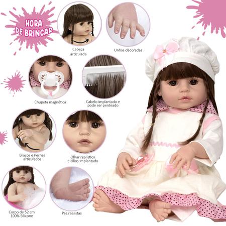 Boneca Bb Reborn Bebe Real Barato Completa 16 itens - Cegonha Reborn Dolls  - Boneca Reborn - Magazine Luiza