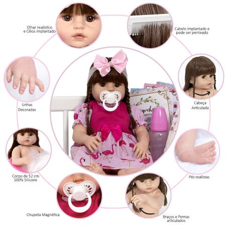 Bonecas bebê reborn realistas - Boneca bebê real de silicone recém