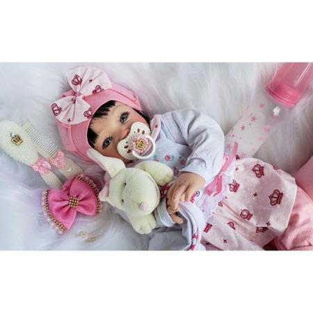 Boneca Bebê Reborn Real Princesa Morena - Cegonha Reborn Dolls