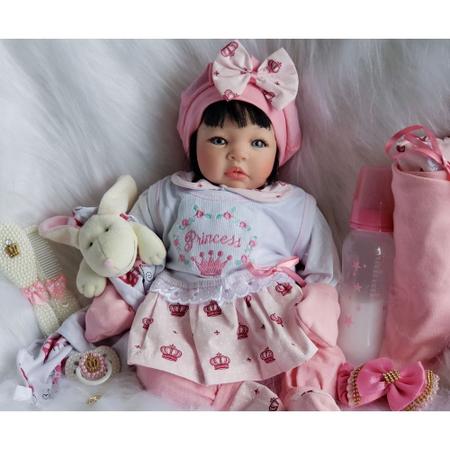 Boneca Bebê Reborn Real Princesa Morena - Cegonha Reborn Dolls