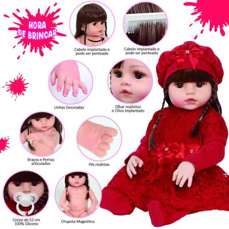 Bebê Reborn Realista De Silicone 20 Itens