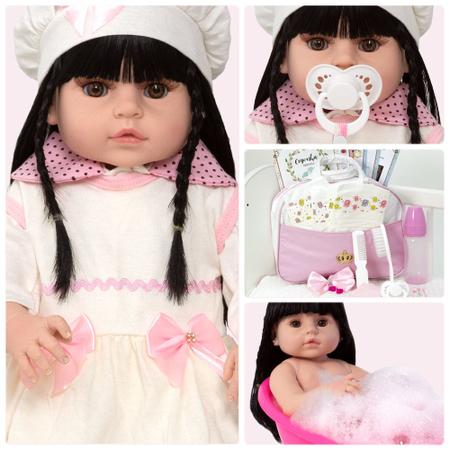 Boneca Bebê Reborn Realista Baby Alive Menina Cabelo Escuro - Cegonha Reborn  Dolls - Bonecas - Magazine Luiza