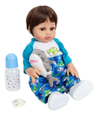 Boneca Bebê Reborn Realista Brastoy Silicone Conjunto de Roupa Chupeta  Mamadeira e Acessórios - Bonecas - Magazine Luiza