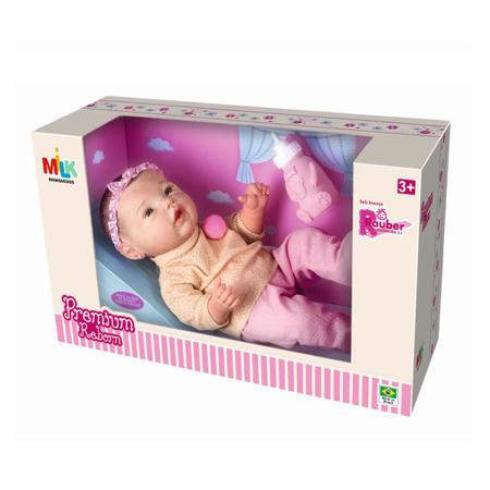 Boneca Bebê Reborn Realista Com Acessório Brinquedo Azul - Milk Brinquedos  - Boneca Reborn - Magazine Luiza