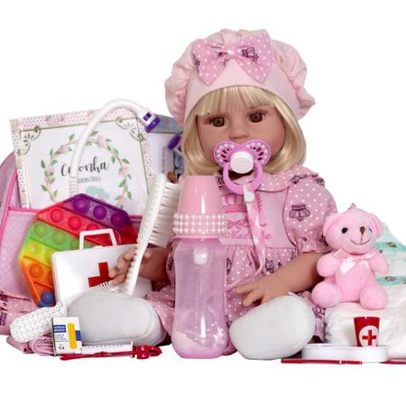 Boneca Baby Grande com Roupa de Fada Madrinha Realista - Cegonha Reborn  Dolls - Boneca Reborn - Magazine Luiza