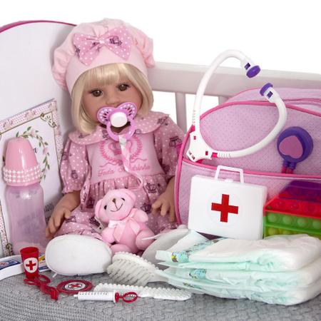 Boneca Baby Grande com Roupa de Fada Madrinha Realista - Cegonha Reborn  Dolls - Boneca Reborn - Magazine Luiza