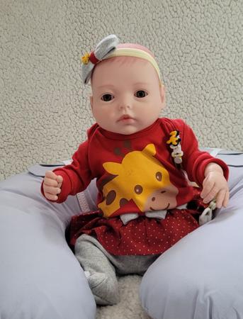 Boneca Bebê Reborn Menina Corpinho de Pano - Cor: ; Tamanho: 48