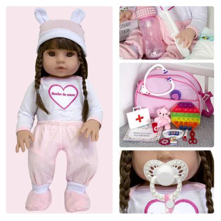 Bebe Reborn de Silicone Sonho de Amor 13 Itens Fada Madrinha - Boneca Reborn  - Magazine Luiza