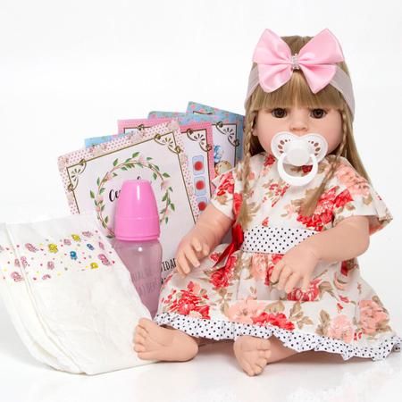 Boneca Bebê Reborn Recém Nascida Morena Vários Acessórios - ShopJJ -  Brinquedos, Bebe Reborn e Utilidades