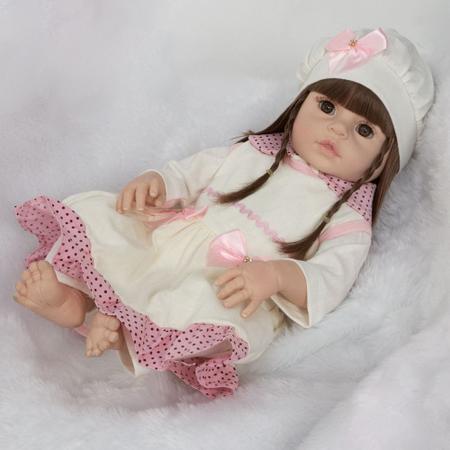 Boneca Bebê Reborn Recém Nascida Morena Vários Acessórios - ShopJJ -  Brinquedos, Bebe Reborn e Utilidades