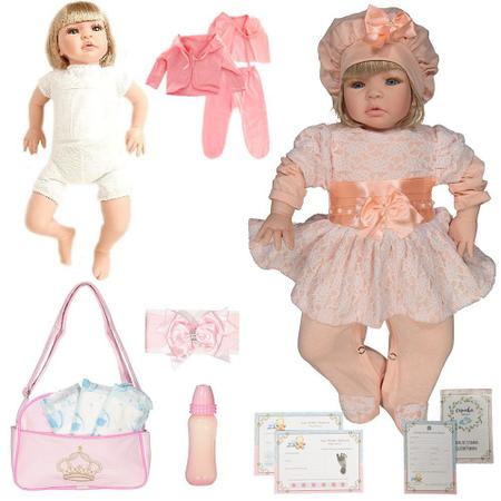 Boneca Bebê Reborn Barata Recem Nascida Banho 20 Acessórios - Cegonha Reborn  Dolls - Bonecas - Magazine Luiza