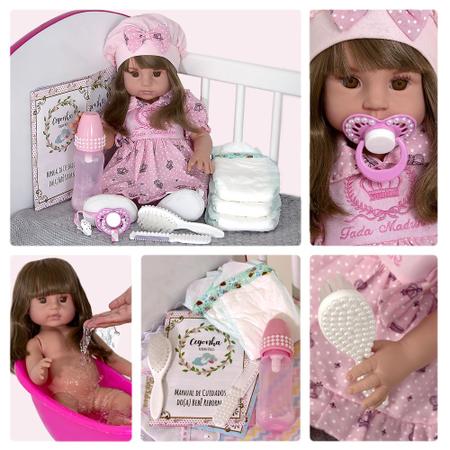 Boneca Reborn de Silicone Que Pode Dar Banho - Cegonha Reborn Dolls - Boneca  Reborn - Magazine Luiza