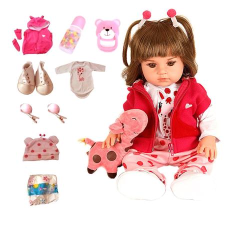 Bebe Reborn Original Girafinha Menina 100% Silicone 48cm Pode dar Banho -  Produtos Importados Brasil - Qualidade, Preço Baixo e Frete Grátis!