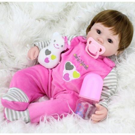 Boneca Bebê Reborn Silicone Larinha Olhos Castanhos - Store Doll - Bonecas  - Magazine Luiza