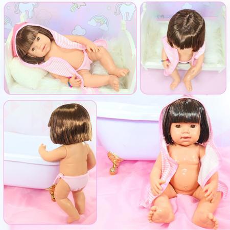 Bebe Reborn Boneca Menina Silicone Realista Com Enxoval - ShopJJ - Bonecas  - Magazine Luiza