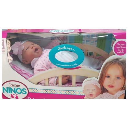 Boneca Coleção Ninos Reborn Sons de Bebê Sortida - 2211 - Cotiplás - Dorémi  Brinquedos