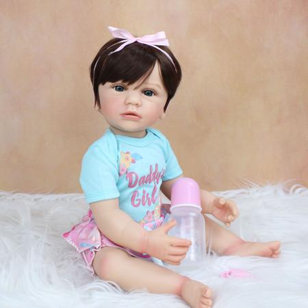 Boneca Bebê Reborn Realista Corpo Silicone