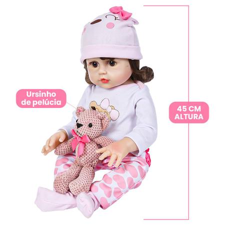 Bebe Reborn Boneca Vinil Importada Frete Grátis Brasil ! - R$ 489