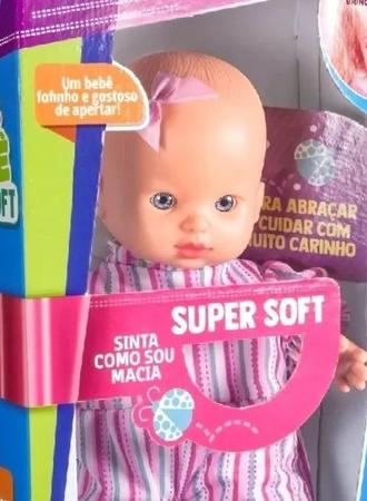 Boneca Bebe Super Soft My Little Baby Love Infantil Macia Milk