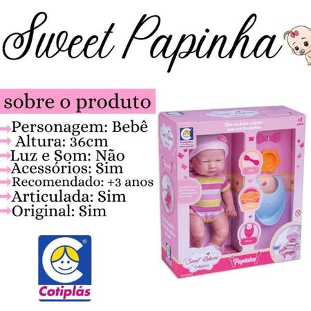 Boneca Reborn Papinha Infantil Magazine Luiza - Cotiplás - Boneca