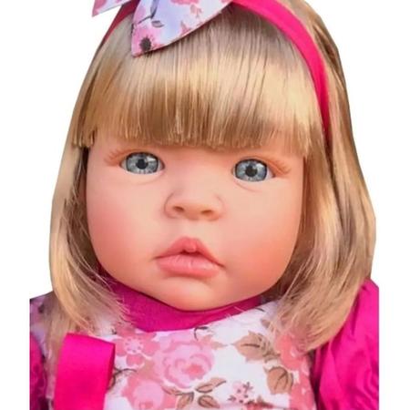 Boneca Bebê Tipo Reborn Realista Loira - Kit Acessórios - Sid Nyl