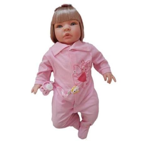 Boneca Bebê Reborn Loira Gatinha Corpo Em Pano Roupa Rosa - Chic Outlet -  Economize com estilo!
