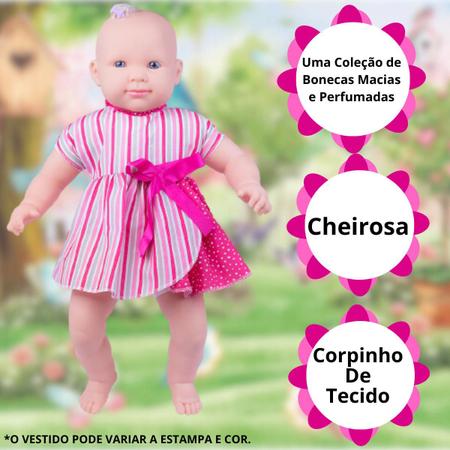 Imagem de Boneca Bebezão Menina Infantil Bebê Grande Sonho Azul 56cm Em Vinil Articulada Brinquedos Cotipláas