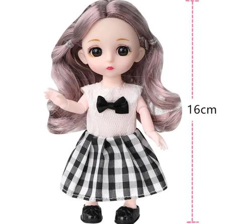 Boneca BJD - 16cm Boneca BJD Boneca 13 Articulações Boneca