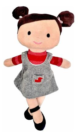 Imagem de Boneca Bonequinha Pano Infantil Lara Antialérgico Macia Lavável Plush 38 Cm Bebe Infantil Menina Pelucias Decoraçao Quarto Bebe