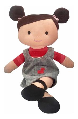 Imagem de Boneca Bonequinha Pano Infantil Lara Antialérgico Macia Lavável Plush 38 Cm Bebe Infantil Menina Pelucias Decoraçao Quarto Bebe