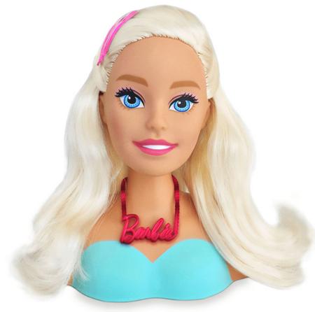 Imagem de Boneca Busto Barbie Styling Head Hair Salão De Beleza Para Pentear Com 24 Acessórios Criança - Pupee