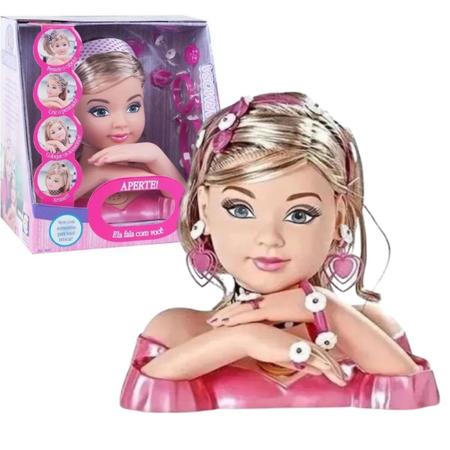 Boneca charmosa faz penteado maquiagem c/ acessórios c/ som cotiplás  brinquedo para menina combinações cabelo - Bonecas e Acessórios - Magazine  Luiza
