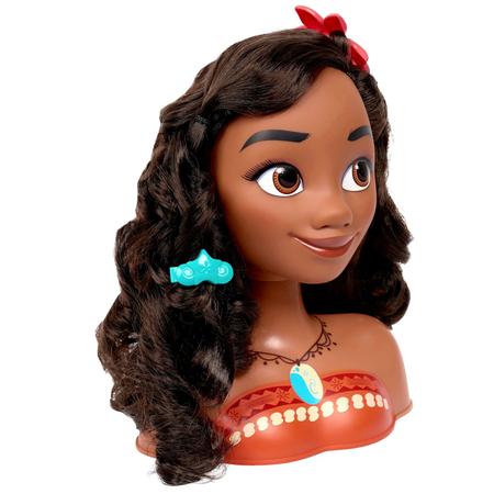 Boneca Busto Da Moana C/ Acessórios Disney Infantil Penteado - Dupari