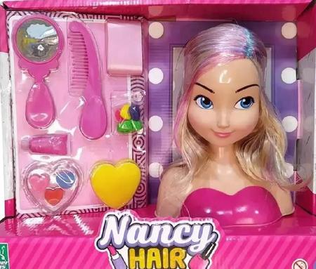 Boneca de Pentear e Maquiar - Busto - Nancy Hair - Super Toys