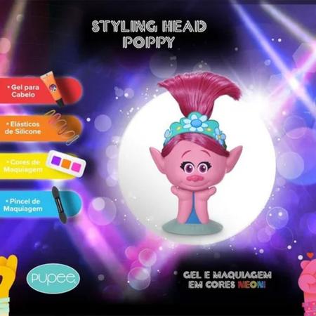 Busto Boneca Poppy Trolls II Para Pentear Com Maquiagem - Pupee - Bonecas e  Acessórios - Magazine Luiza