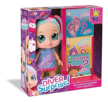 Imagem de Boneca C/ Acessórios Surpresas Diver Surprise - Brinquedo Infantil Menina - Diver Toys - DiverToys