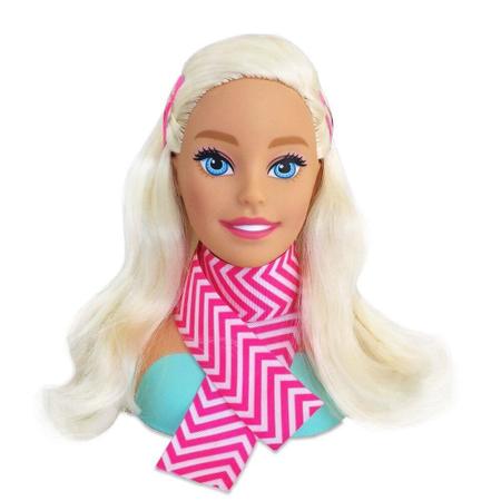 Boneca cabeca busto barbie com acessorios p pentear maquiar 21