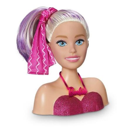 Busto Boneca Barbie Para Pentear E Maquiar Vem Com Maquiagem