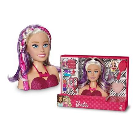 Cabeça Busto Boneca Menina Barbie Para Maquiar Pentear Salão De Beleza  Quero Ser Maquiadora - Pupee - Bonecas - Magazine Luiza