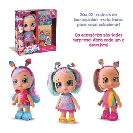 Boneca Happy Surprise Com Acessórios Surpresa Cabelo Rosa - Super Toys -  Bonecas - Magazine Luiza